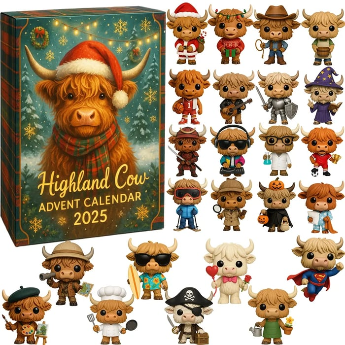 3D Highland Cow Advent Calendar 2025 V1 7112025 NAK NHT