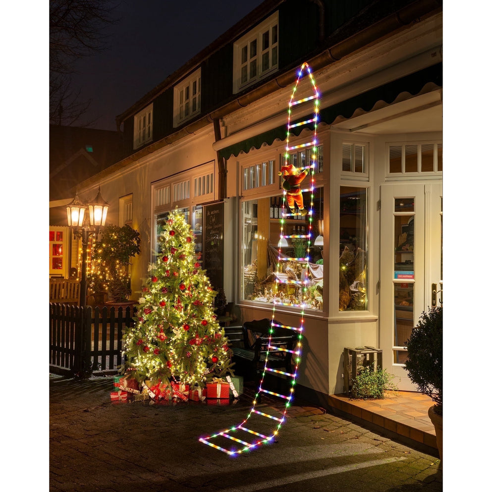 10FT LED Santa Claus Climbing Ladder Lights ??? USB Powered Christmas Outdoor & Indoor Decoration (338 LEDs, 8 Modes) VNP