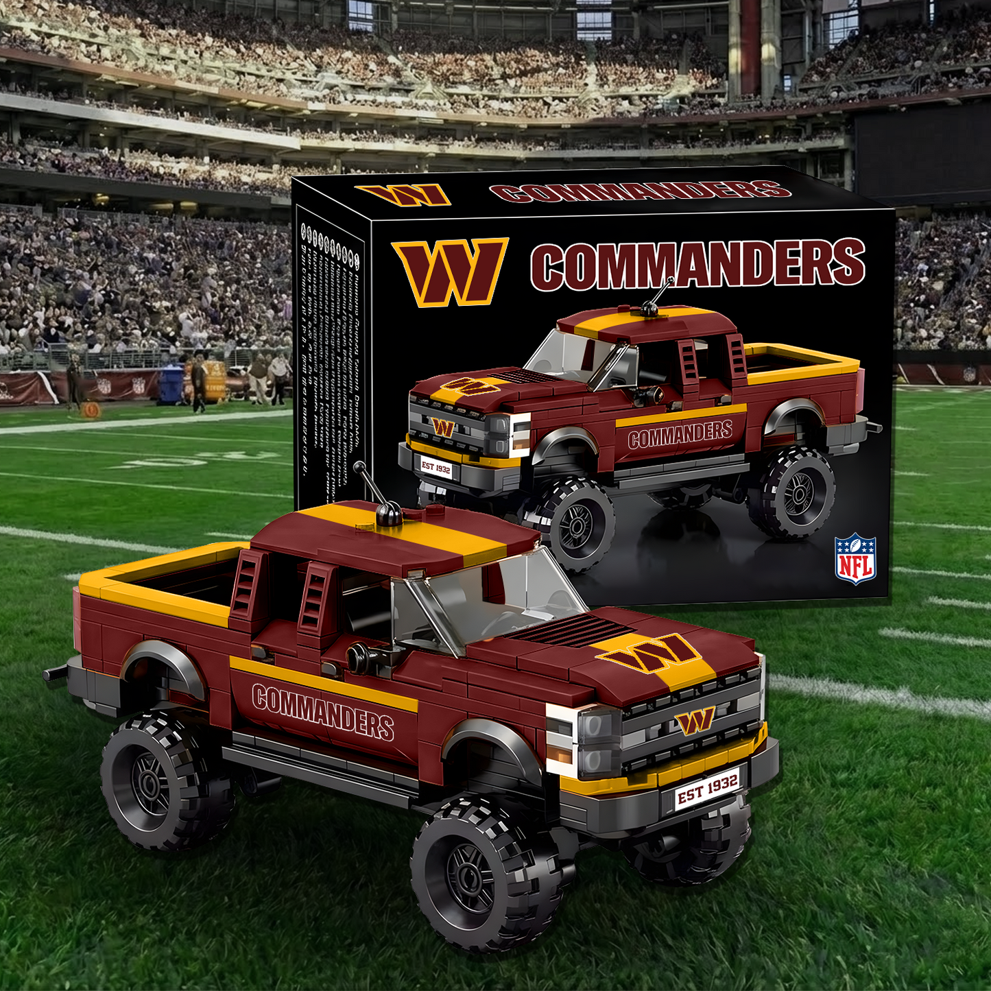 32 NFL Raptor pickup truck building block set 0512 NAK NHT