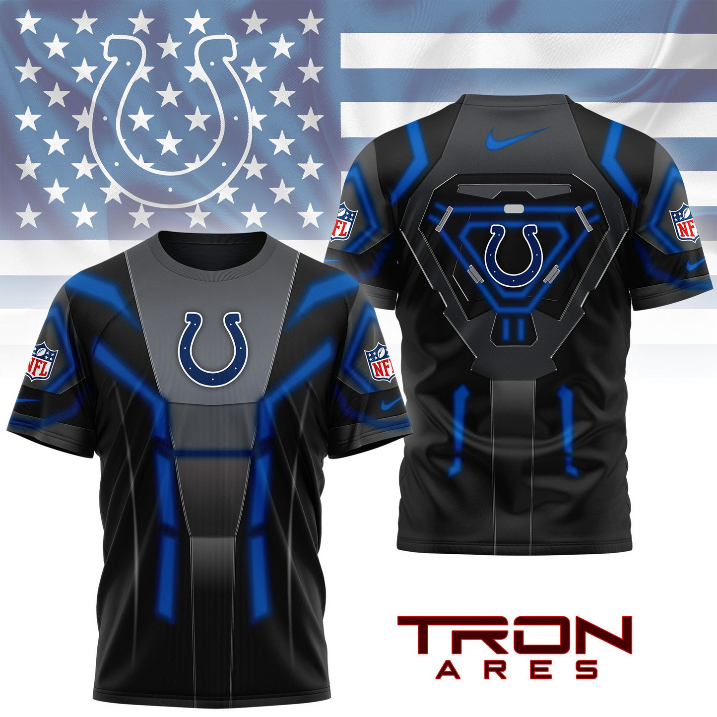 Premium NFL IND Sci-Fi Tron Ares T-shirt V1 NMD TTV