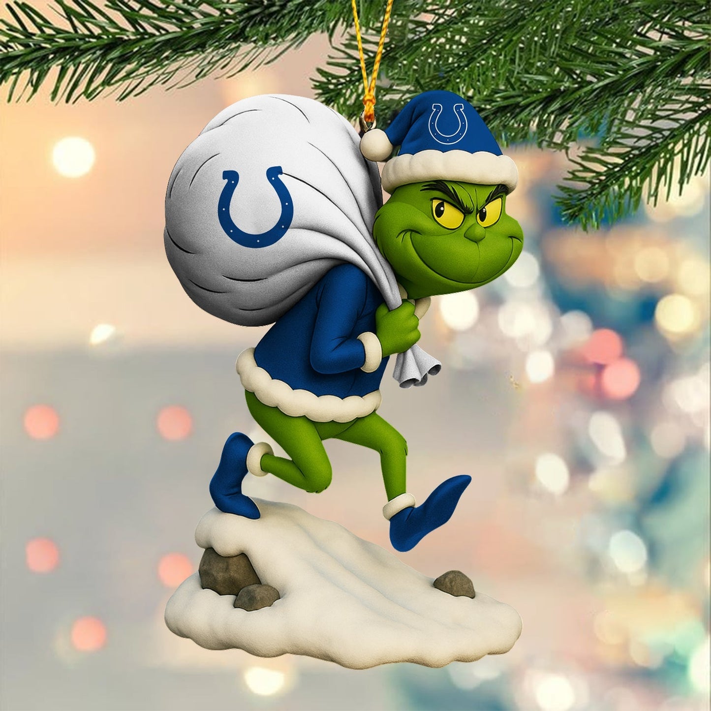 Premium NFL IND x GR Christmas Tree Ornament V2 NMD NHM