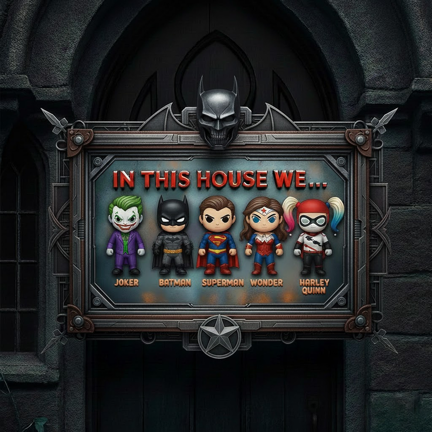 A wall sign for the Batman movie NAK NHT