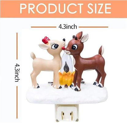 2025 Christmas Reindeer Nightlight -???? Red Nosed Reindeer Campfire Night Light ??? VNP