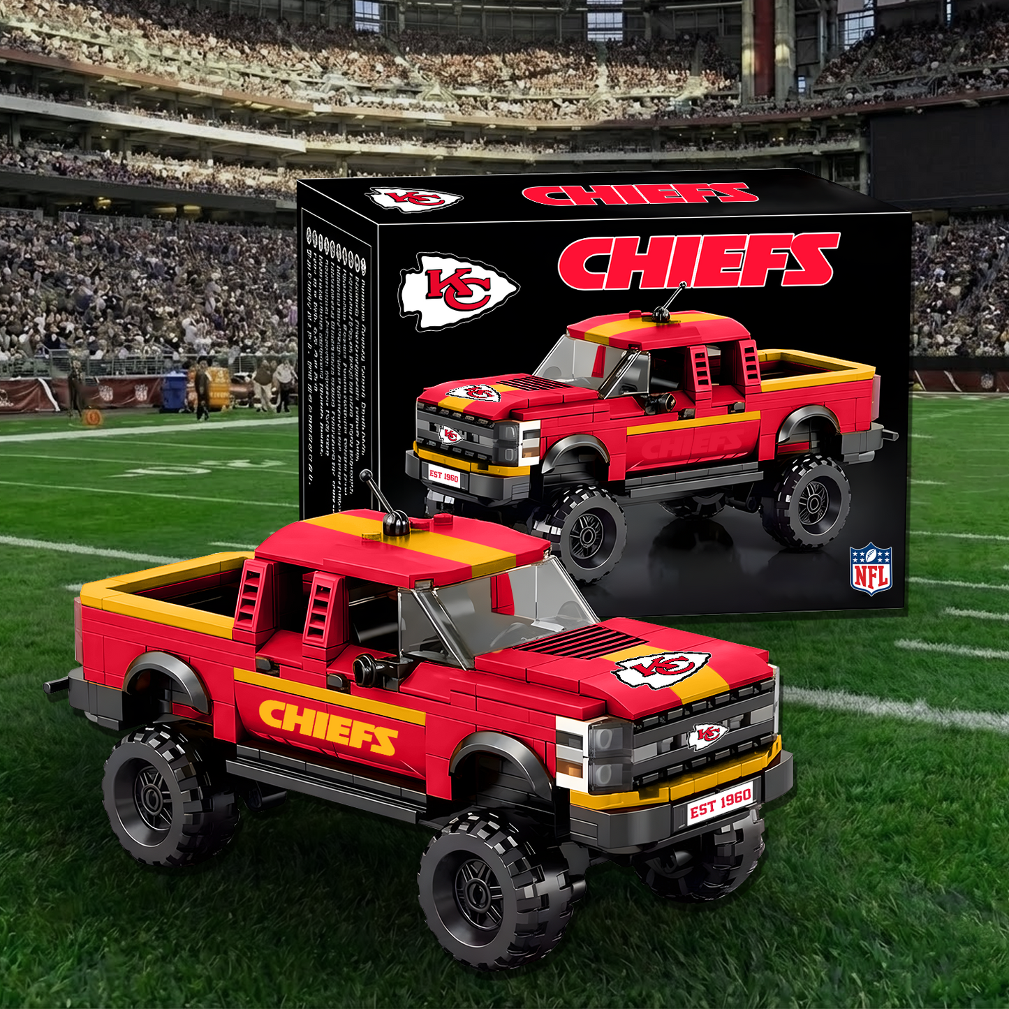 32 NFL Raptor pickup truck building block set 0512 NAK NHT