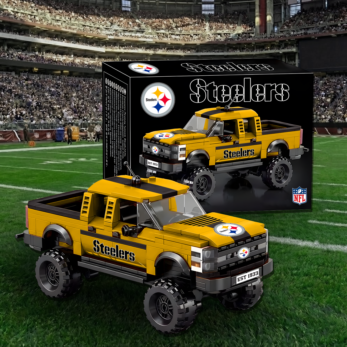 32 NFL Raptor pickup truck building block set 0512 NAK NHT