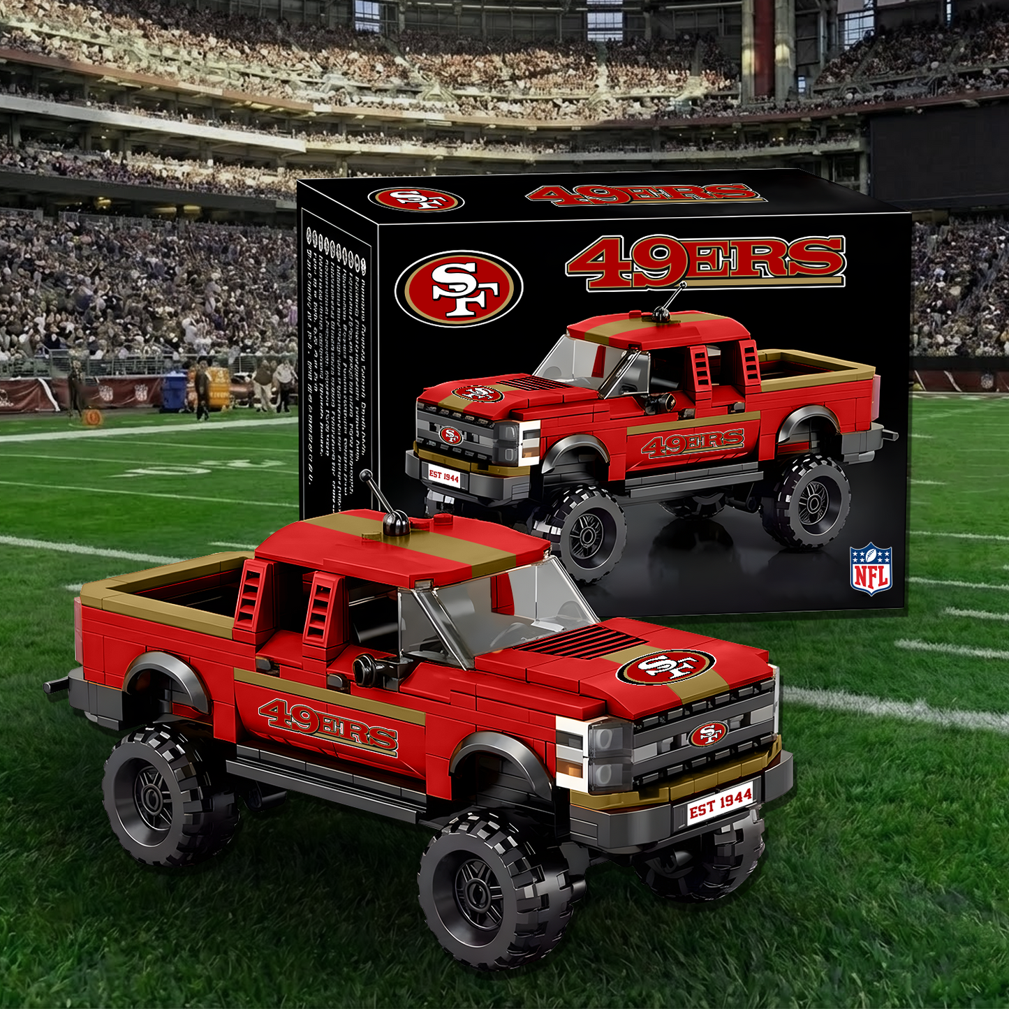 32 NFL Raptor pickup truck building block set 0512 NAK NHT