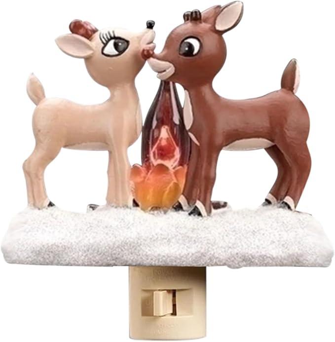 2025 Christmas Reindeer Nightlight -???? Red Nosed Reindeer Campfire Night Light ??? VNP