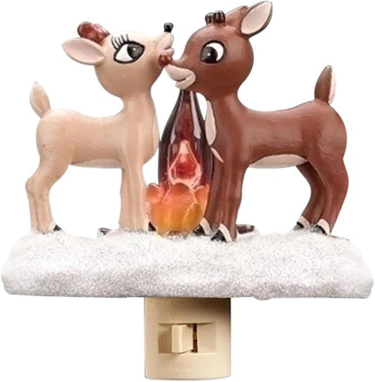 2025 Christmas Reindeer Nightlight -???? Red Nosed Reindeer Campfire Night Light ??? VNP