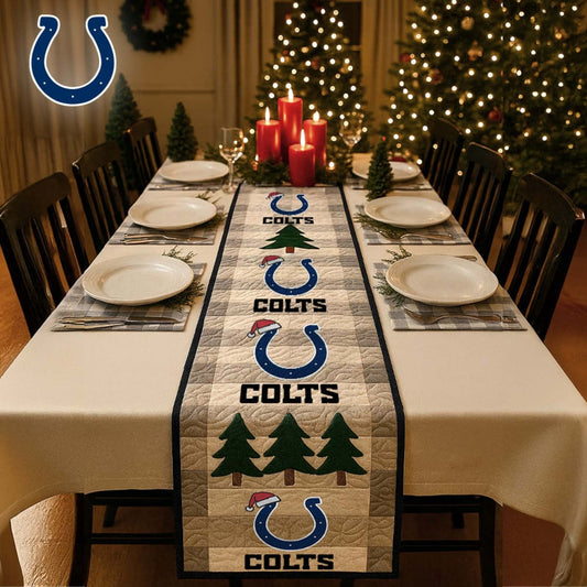 Premium NFL IND Quilted Christmas Table Runner V1 NMD NHM