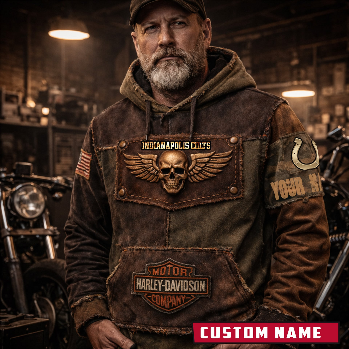 Premium NFL IND x HDS Vintage Hoodie V1 NMD TTV