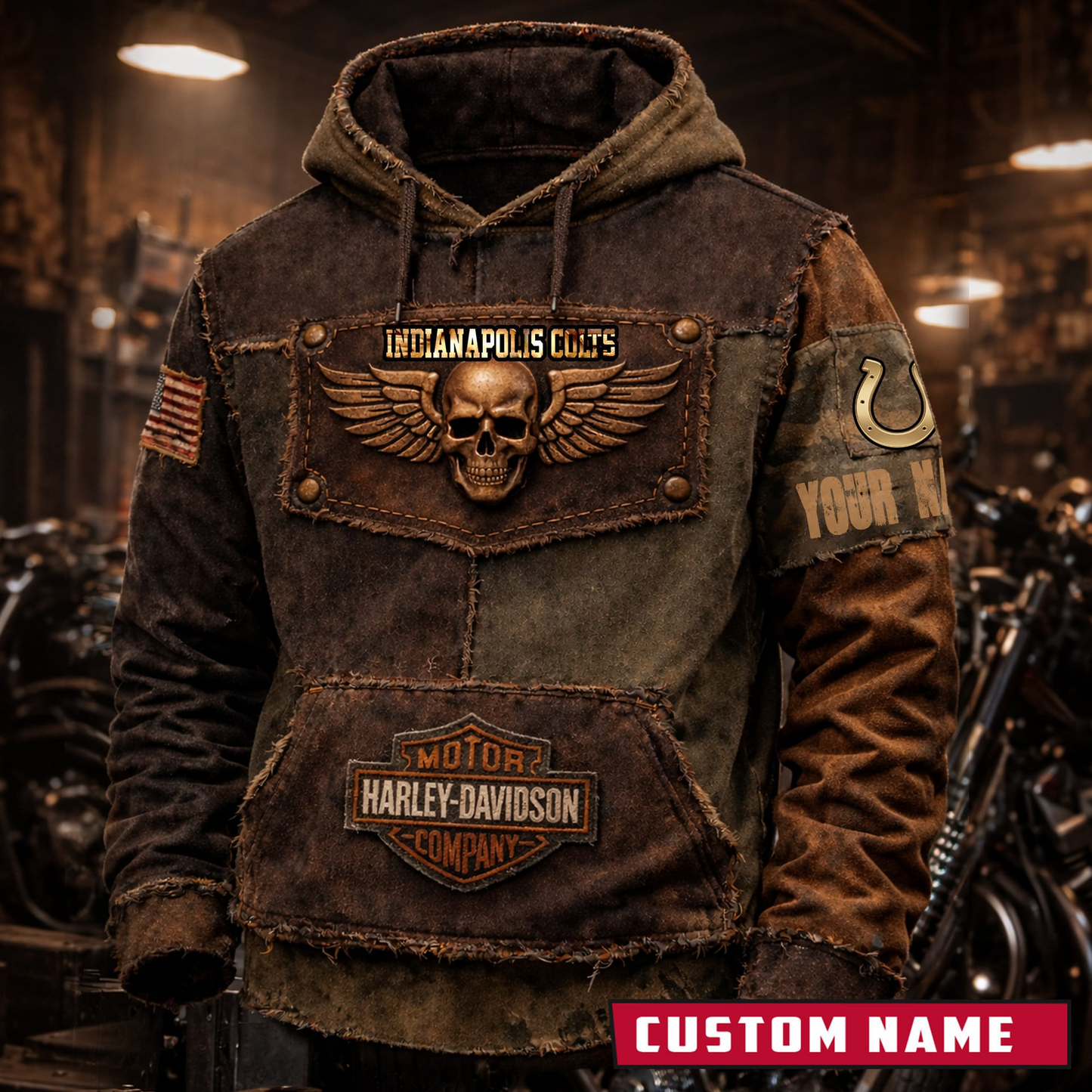 Premium NFL IND x HDS Vintage Hoodie V1 NMD TTV