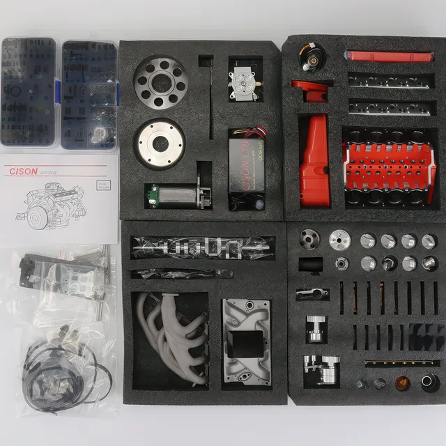 ????Last Day Promotion 50% OFF???�-Gasoline OHV V8 Small-block Engine Model Kits LHT